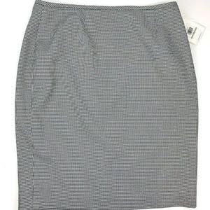 Calvin Klein Suit Pencil Skirt Textured Back Slit